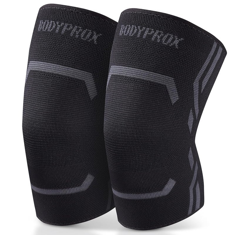 Bodyprox Knee Compression Sleeve for Men and Women (2 Pack), Knee Support Brace for Running and Work out (Medium) - Image 1